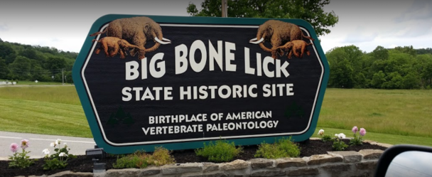 Sign at Park for Big Bone Lick State Historic Site